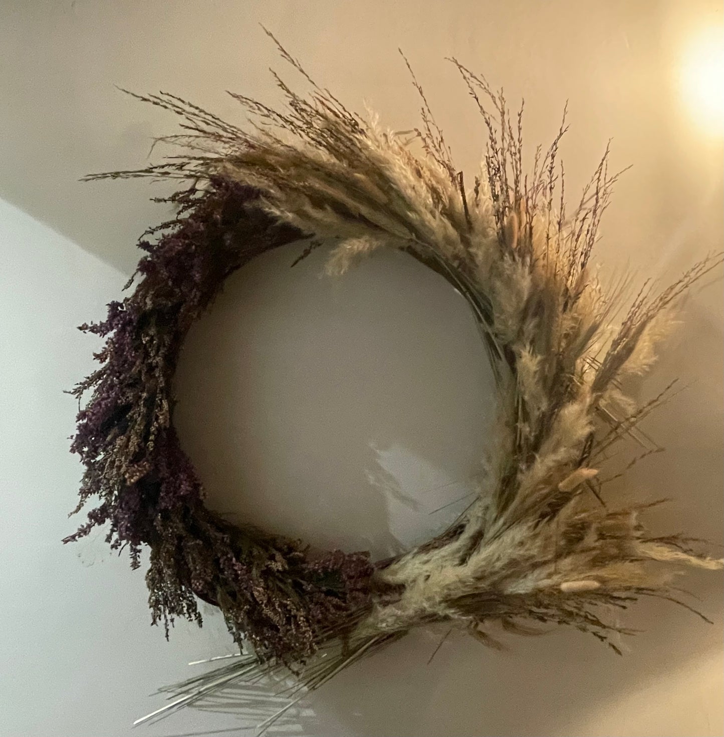 Large harvest heather wreath