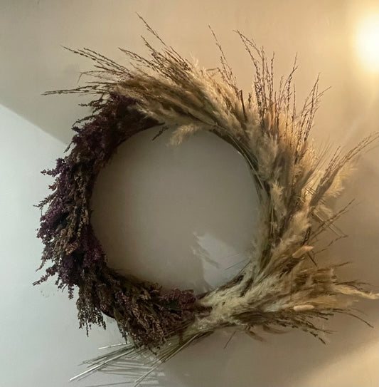 Large harvest heather wreath